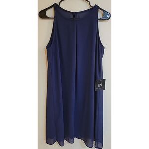 I.N. womens medium navy dress lined NWT‎ sleeveless